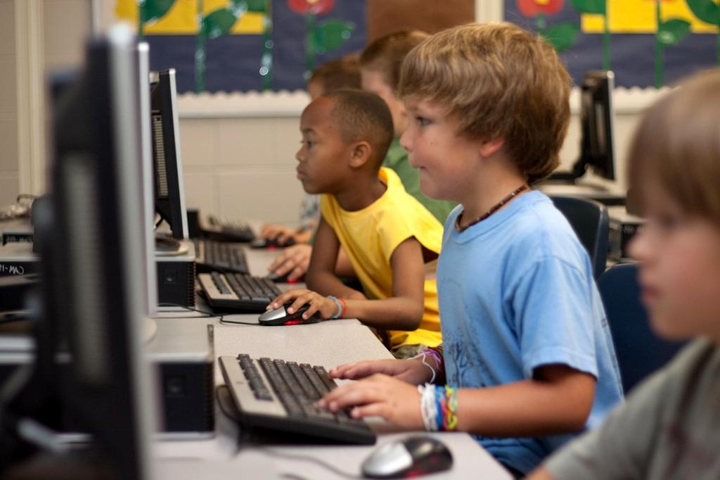 Futuristic digital education background