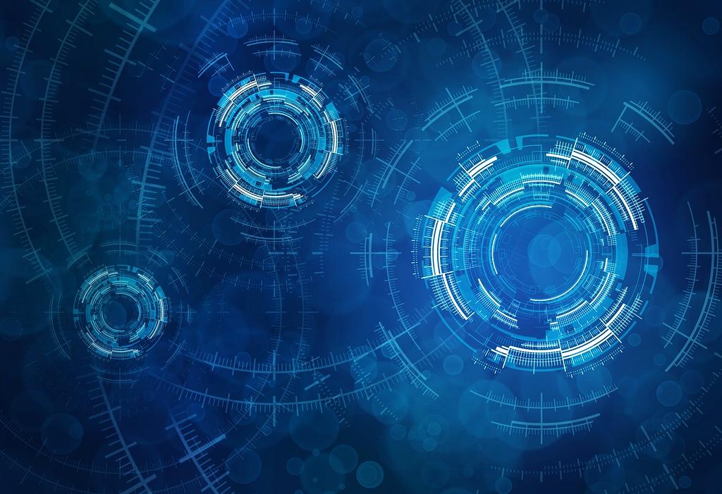Abstract hexagonal tech pattern